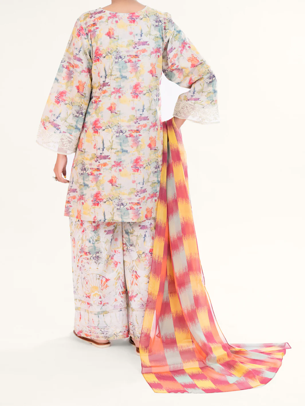 Multicolor Cambric 3Pc Stitched - AWP-3PS-888 - Image 3