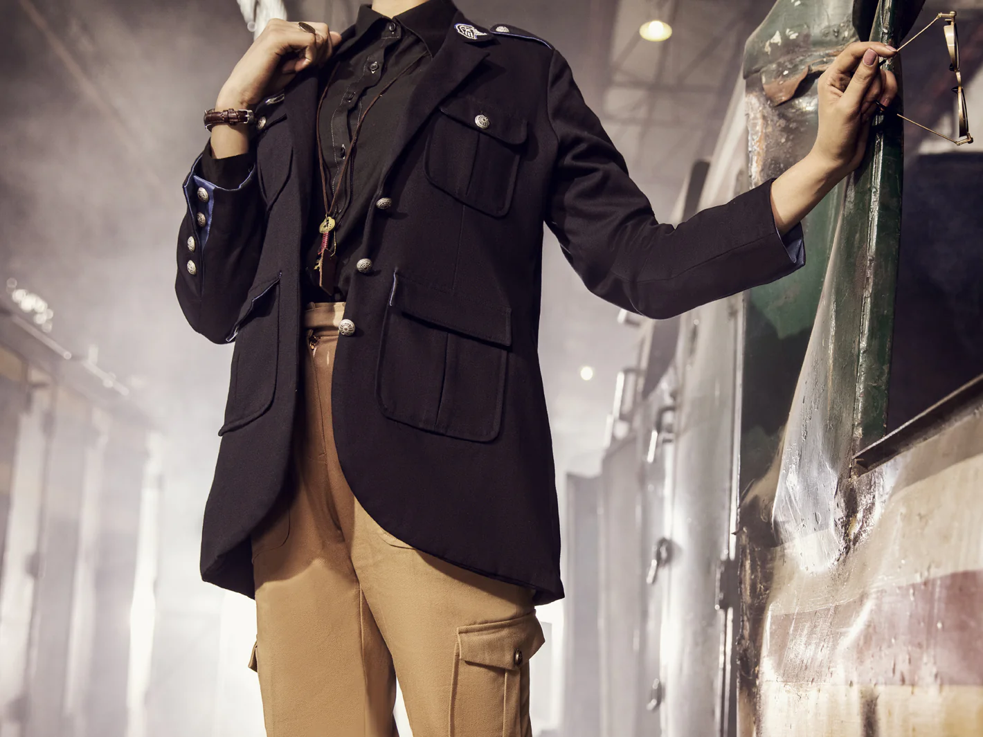 Black Twill Cotton Jacket - AWP-JT-382 - Image 5