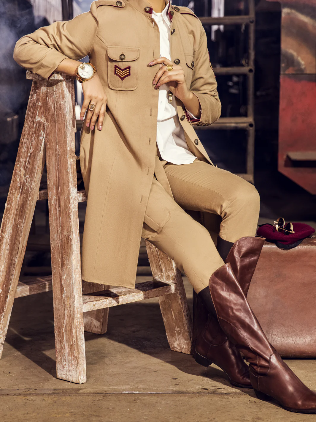 Khaki Twill Cotton Jacket - AWP-JT-385 - Image 4