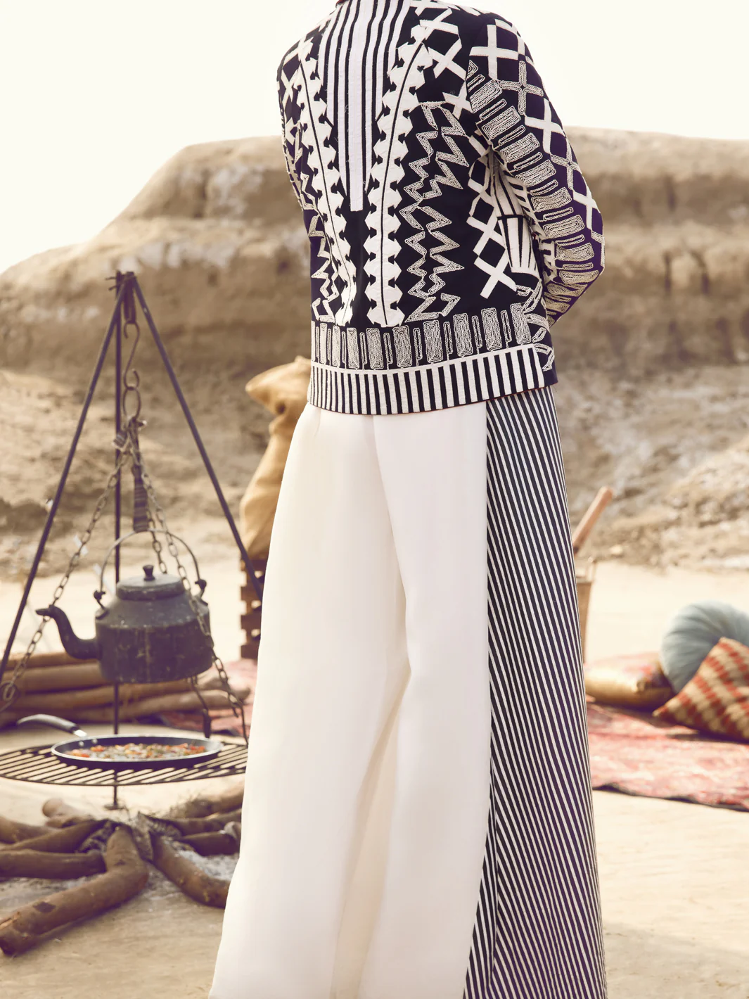Black Khaddar Jacket - AWP-JT-394 - Image 3