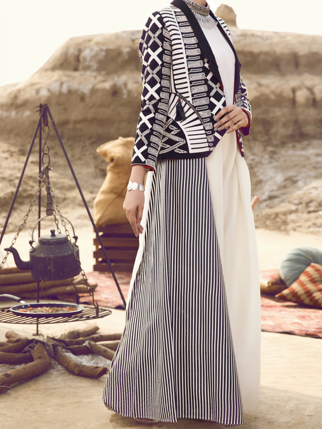 Black Khaddar Jacket - AWP-JT-394 - Image 4