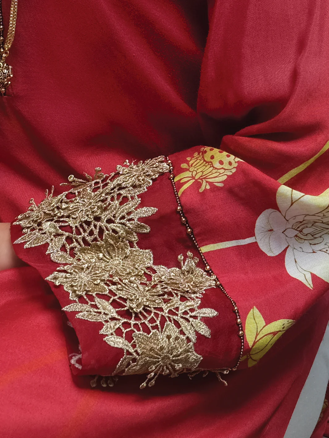 Red Silk Viscose Tunic - AWP-LK-293 - Image 2