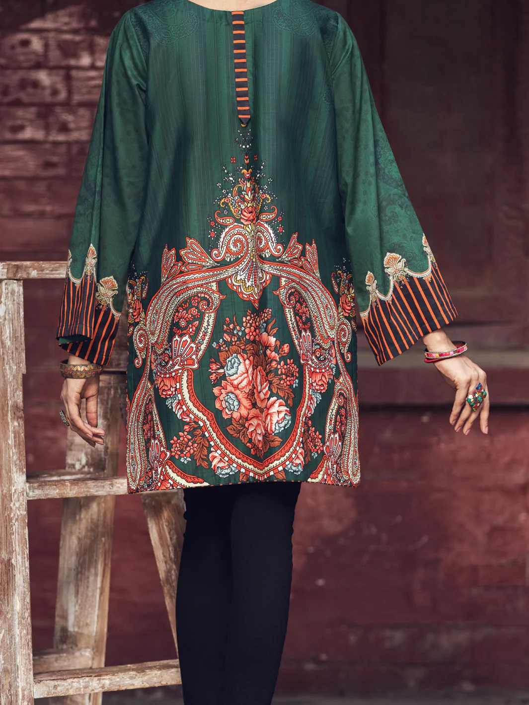 Green Cambric Tunic - AWP-LK-373 - Image 2