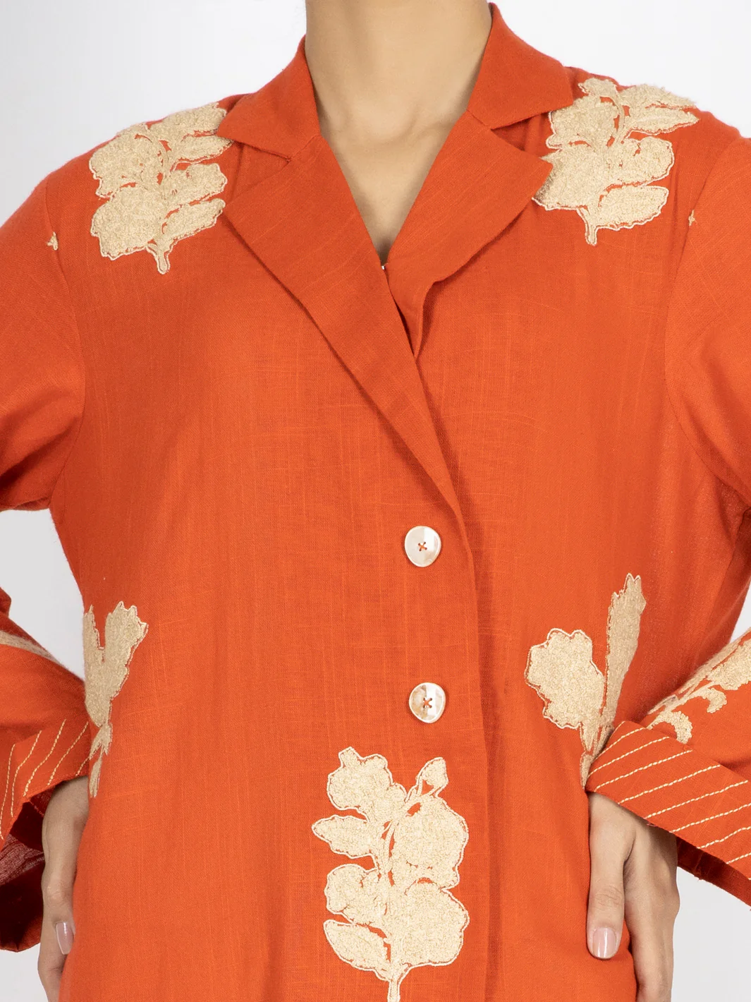 Orange Dobby Tunic - AWP-LK-458 - Image 3
