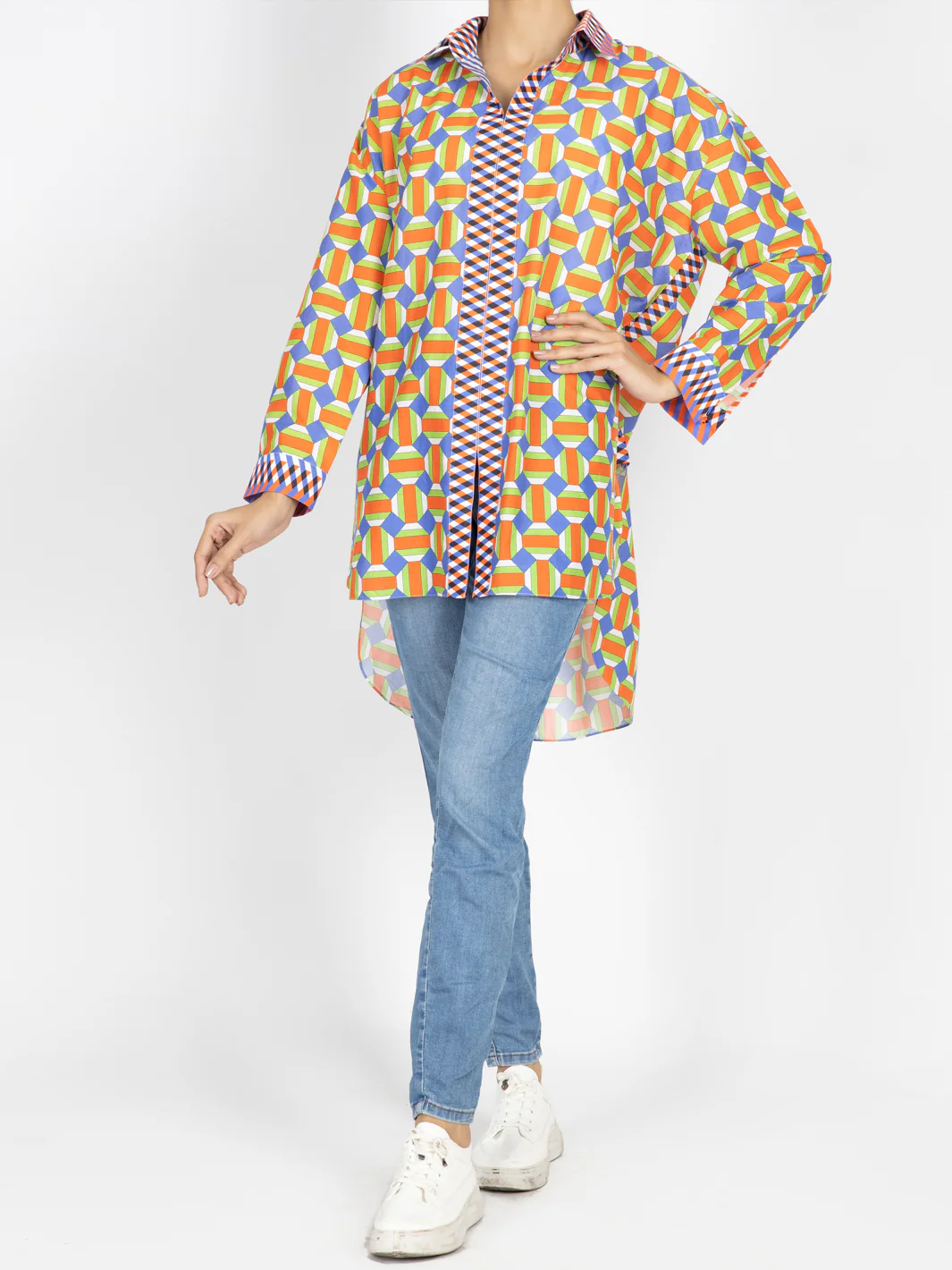 Multicolor Cambric Tunic - AWP-LK-477