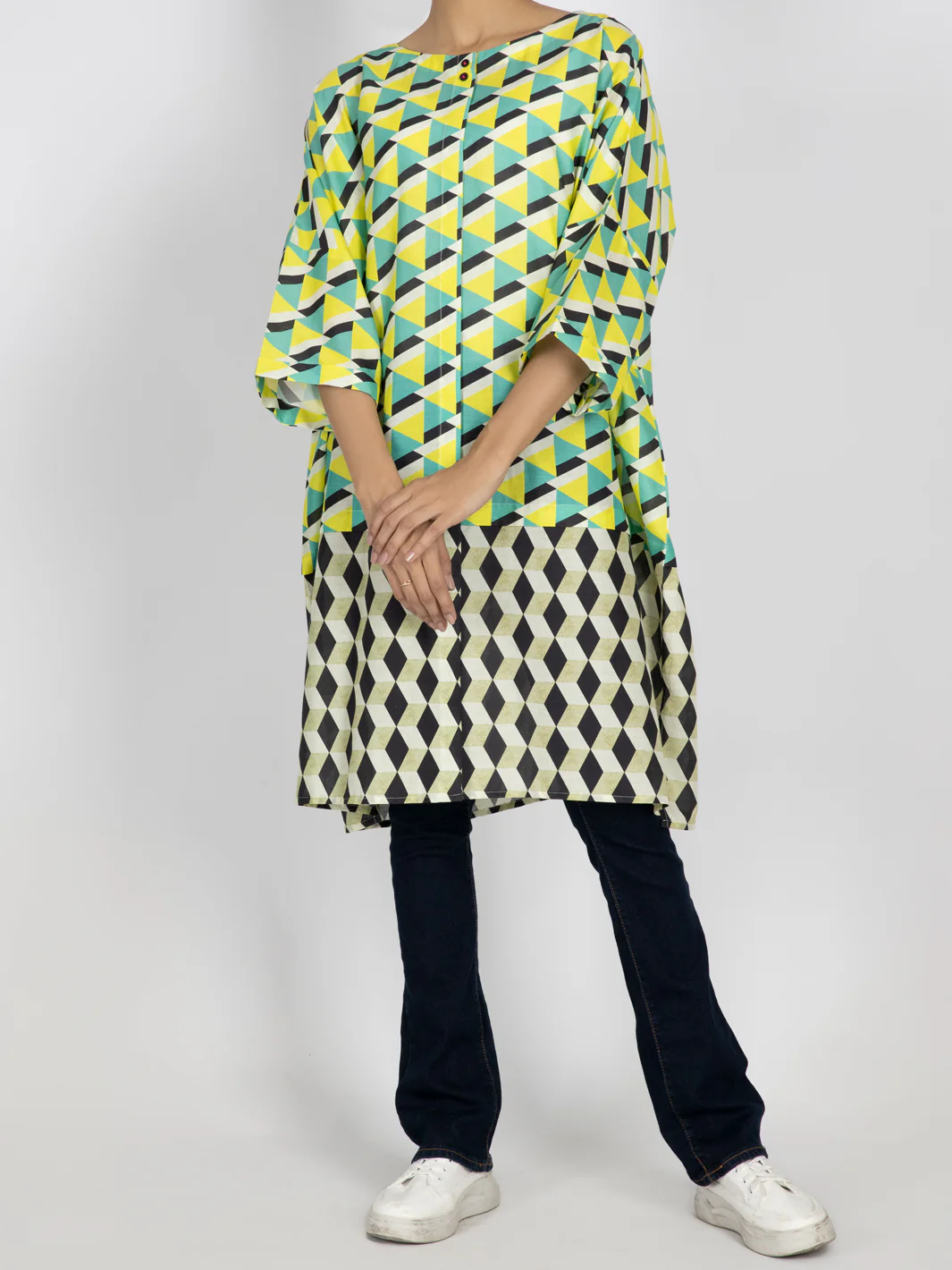 Multicolor Cambric Tunic - AWP-LK-478