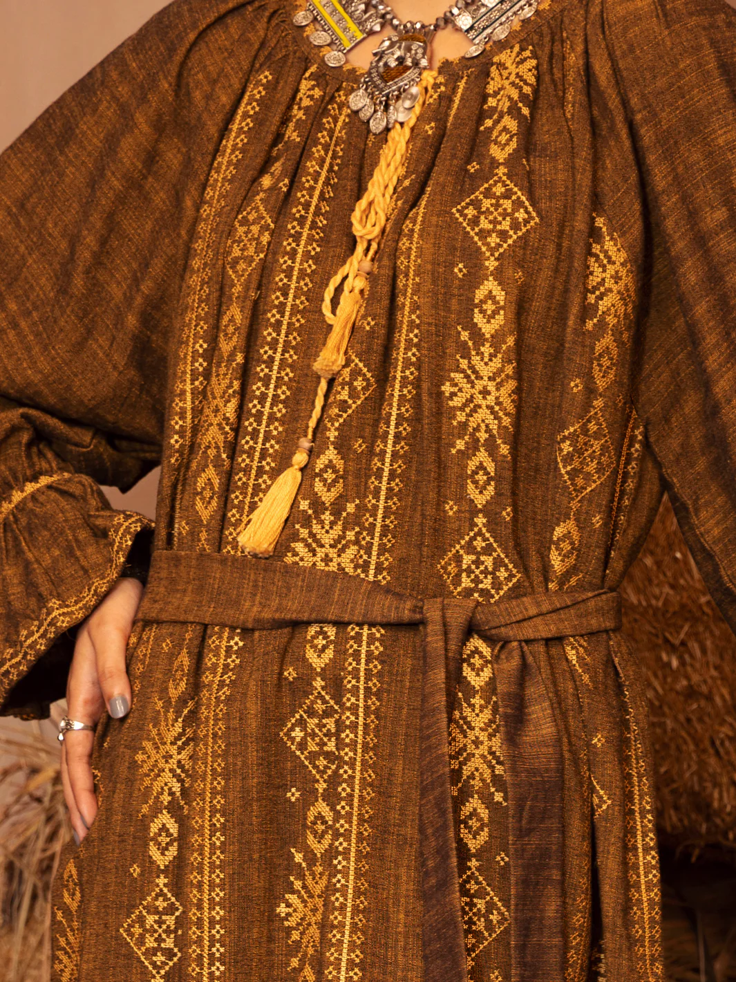 Brass Yarn-Dyed Two Tone Tunic - AWP-LK-480 - Image 5