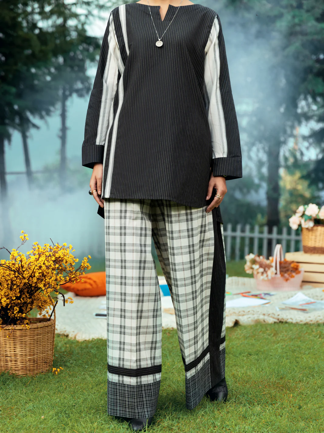 Black Kurti - AWP-LK-595 - Image 4