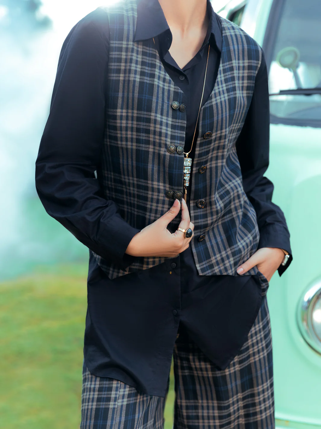 Black Kurti - AWP-LK-597 - Image 3