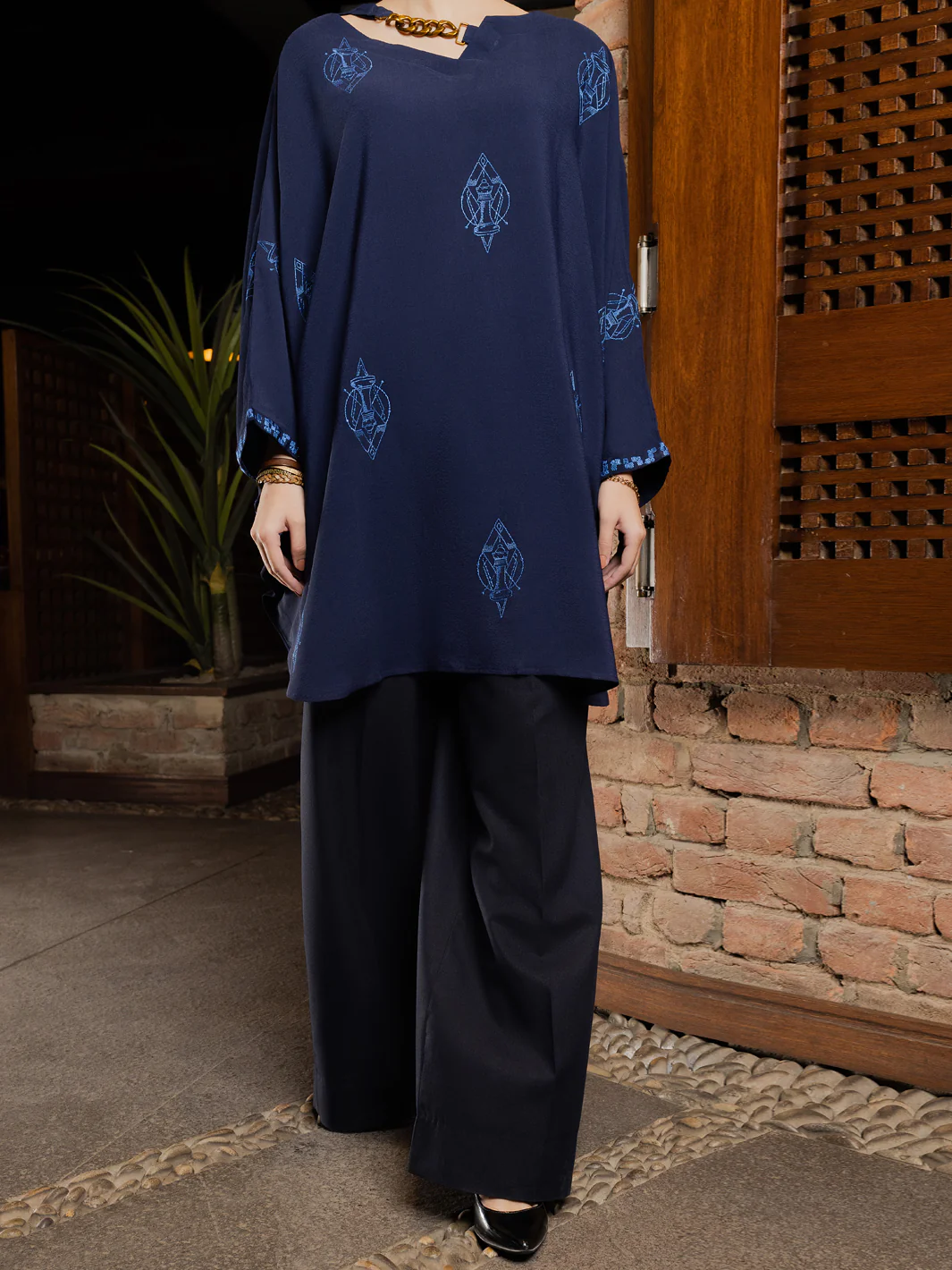 Dark Blue Kurti - AWP-LK-600 - Image 2