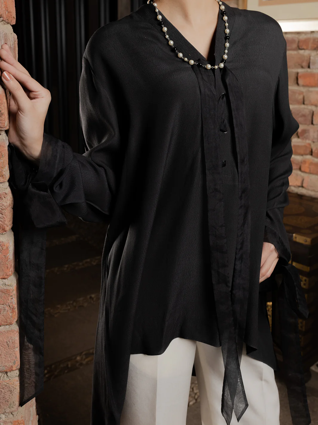 Charcoal Kurti - AWP-LK-602 - Image 3