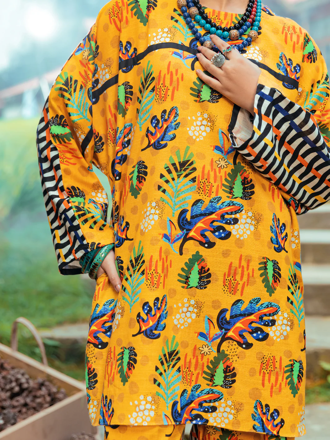 Yellow Kurti - AWP-LK-605 - Image 3