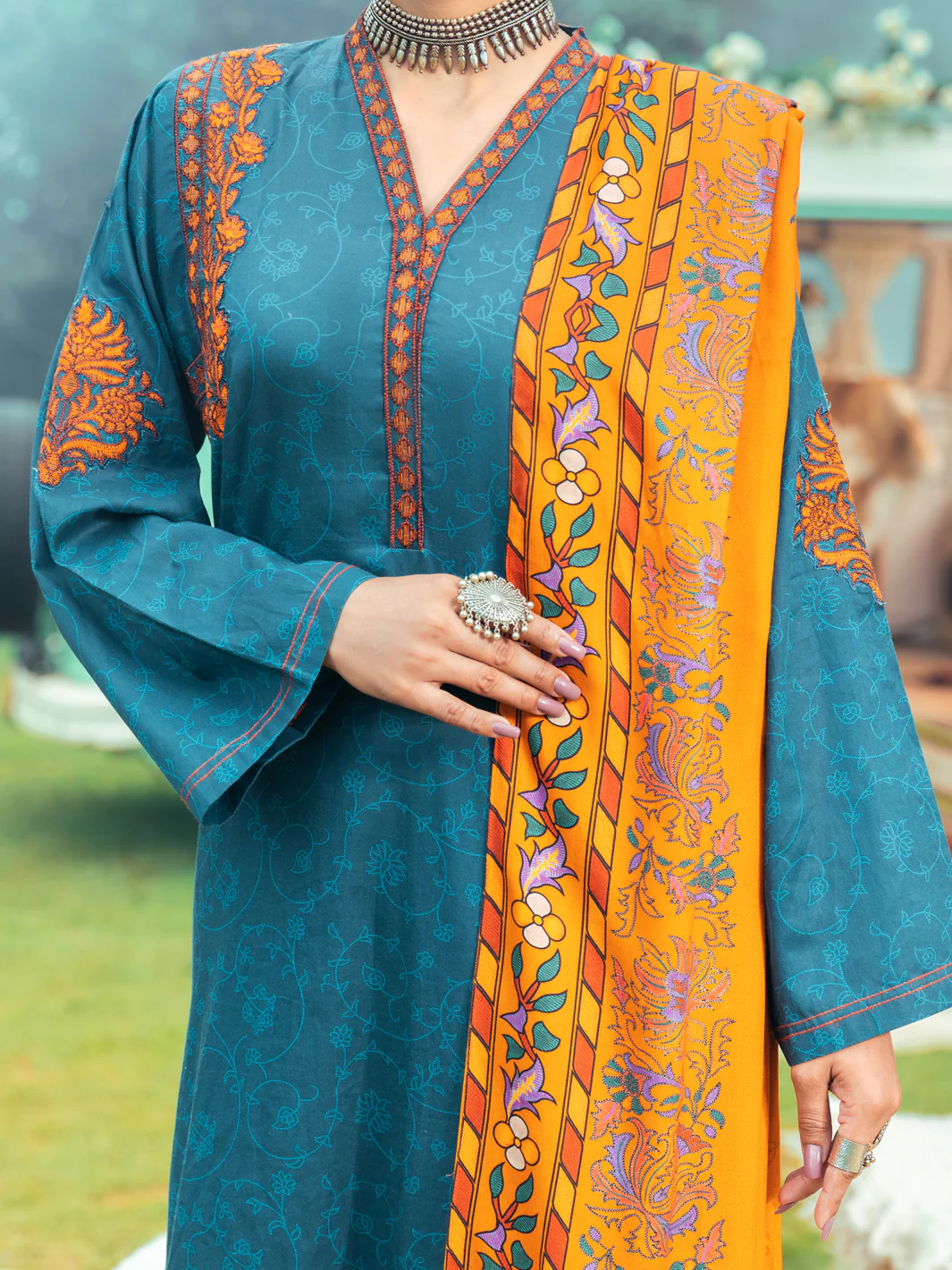 Green Kurti - AWP-LK-624 - Image 3