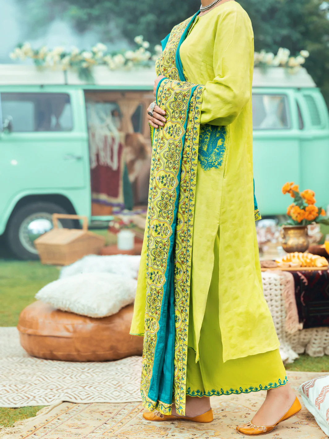 Parrot Green Kurti - AWP-LK-625 - Image 3