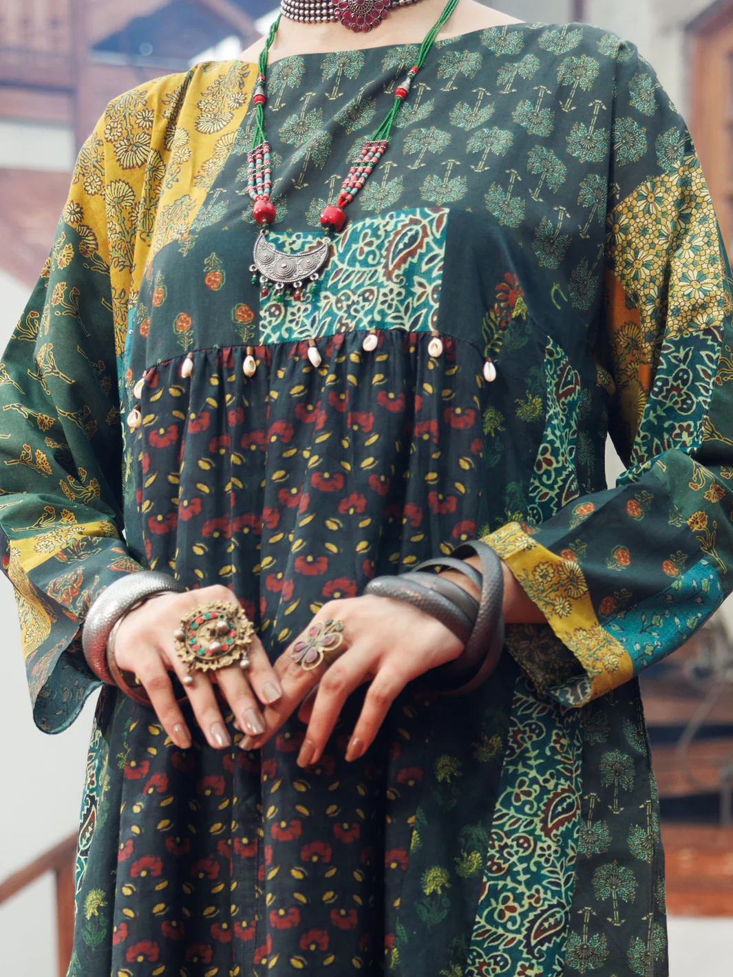 Green Cambric Tunic - AWP-LK-715 - Image 3