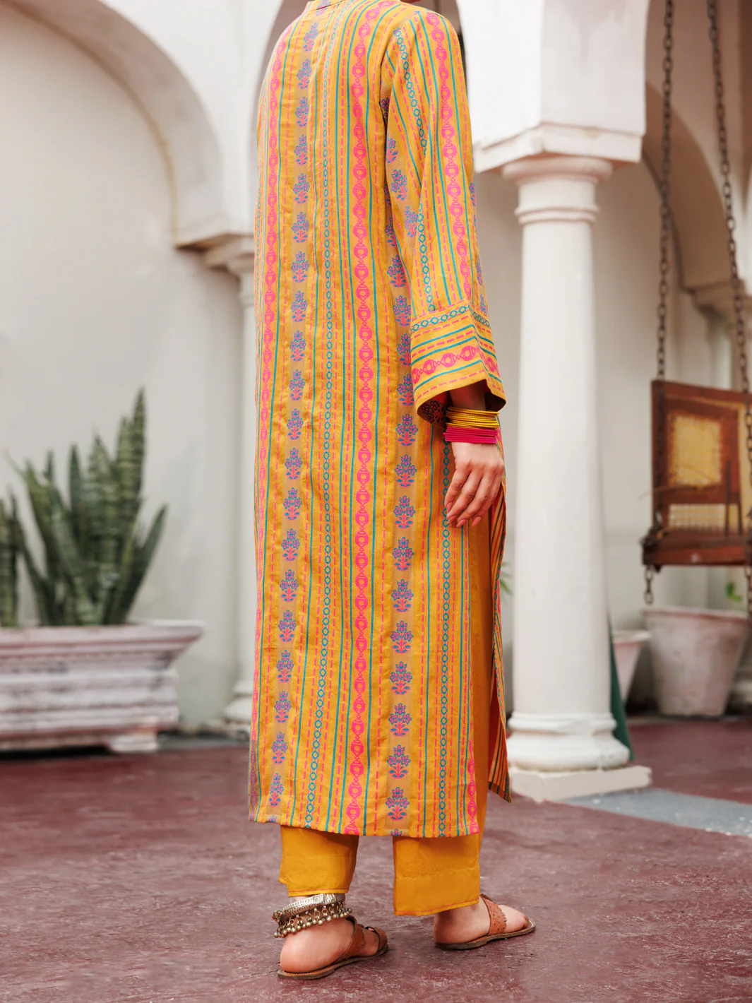 Mustard Yarn Dyed Tunic - AWP-LK-722 - Image 2