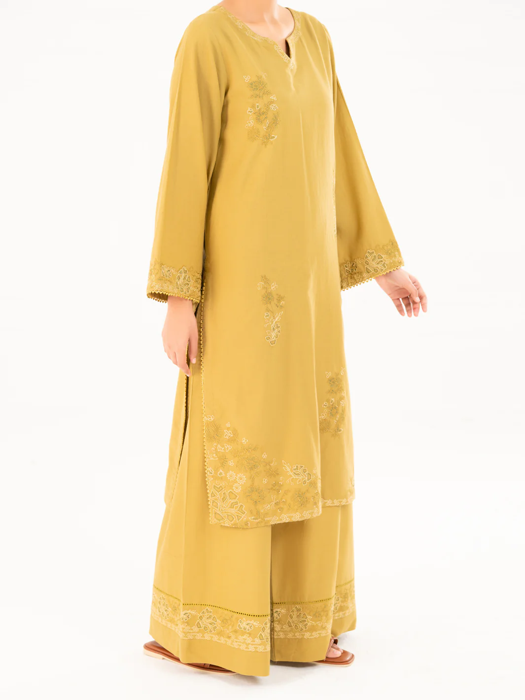 Mehndi Green Cambric Kurti - AWP-LK-851 - Image 4