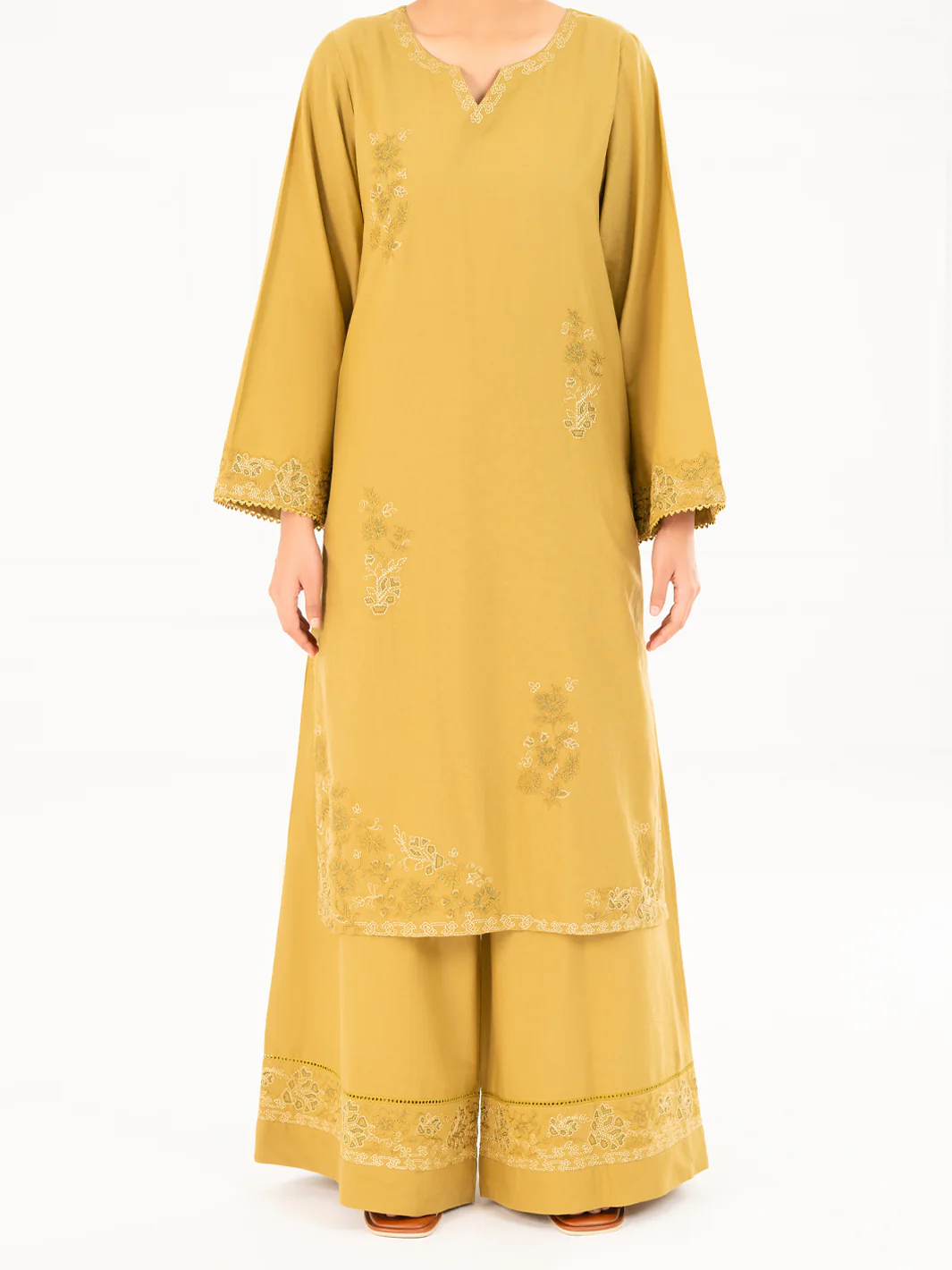 Mehndi Green Cambric Kurti - AWP-LK-851 - Image 5