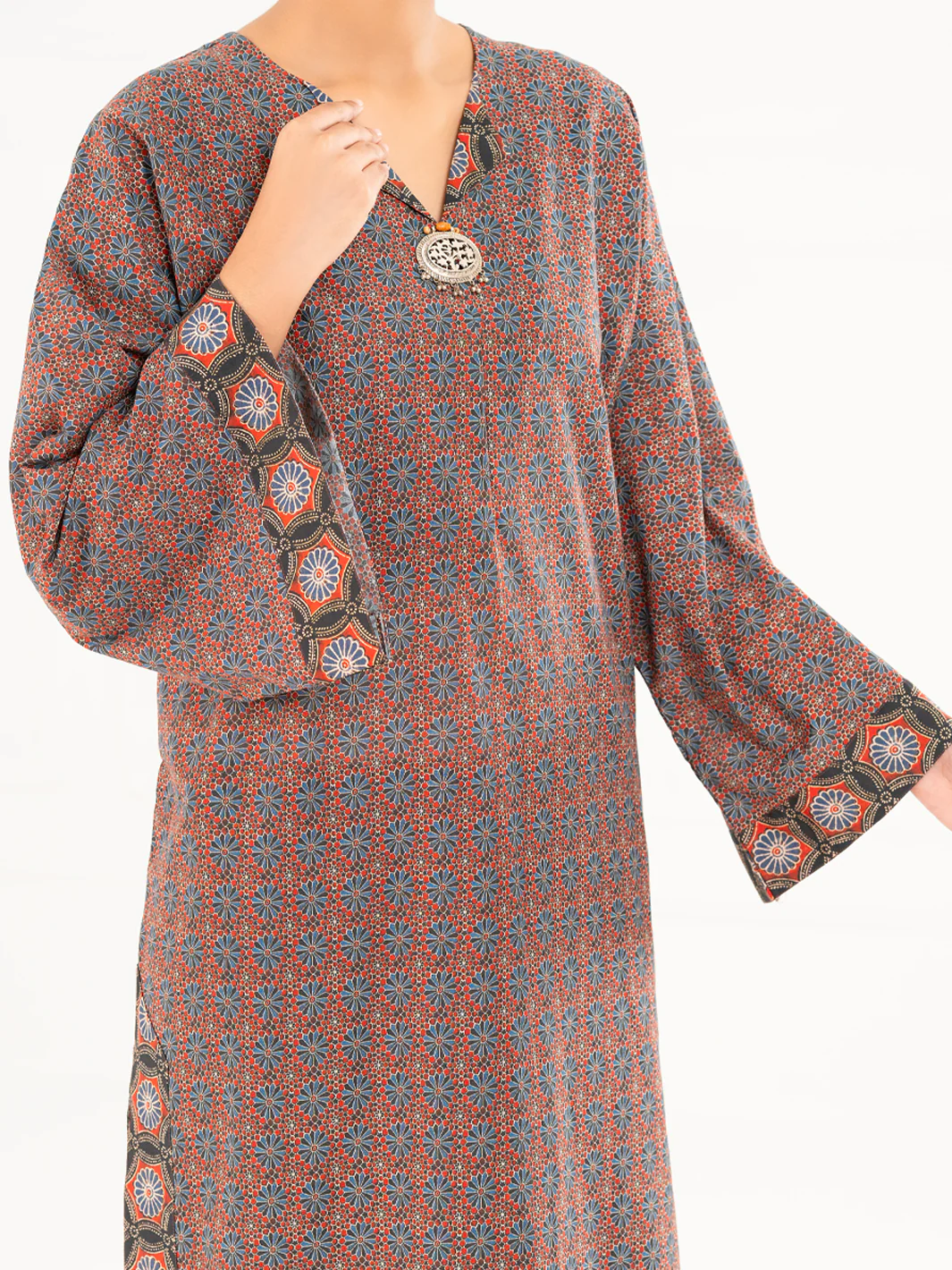 Multicolor Cambric Kurti - AWP-LK-910 - Image 3