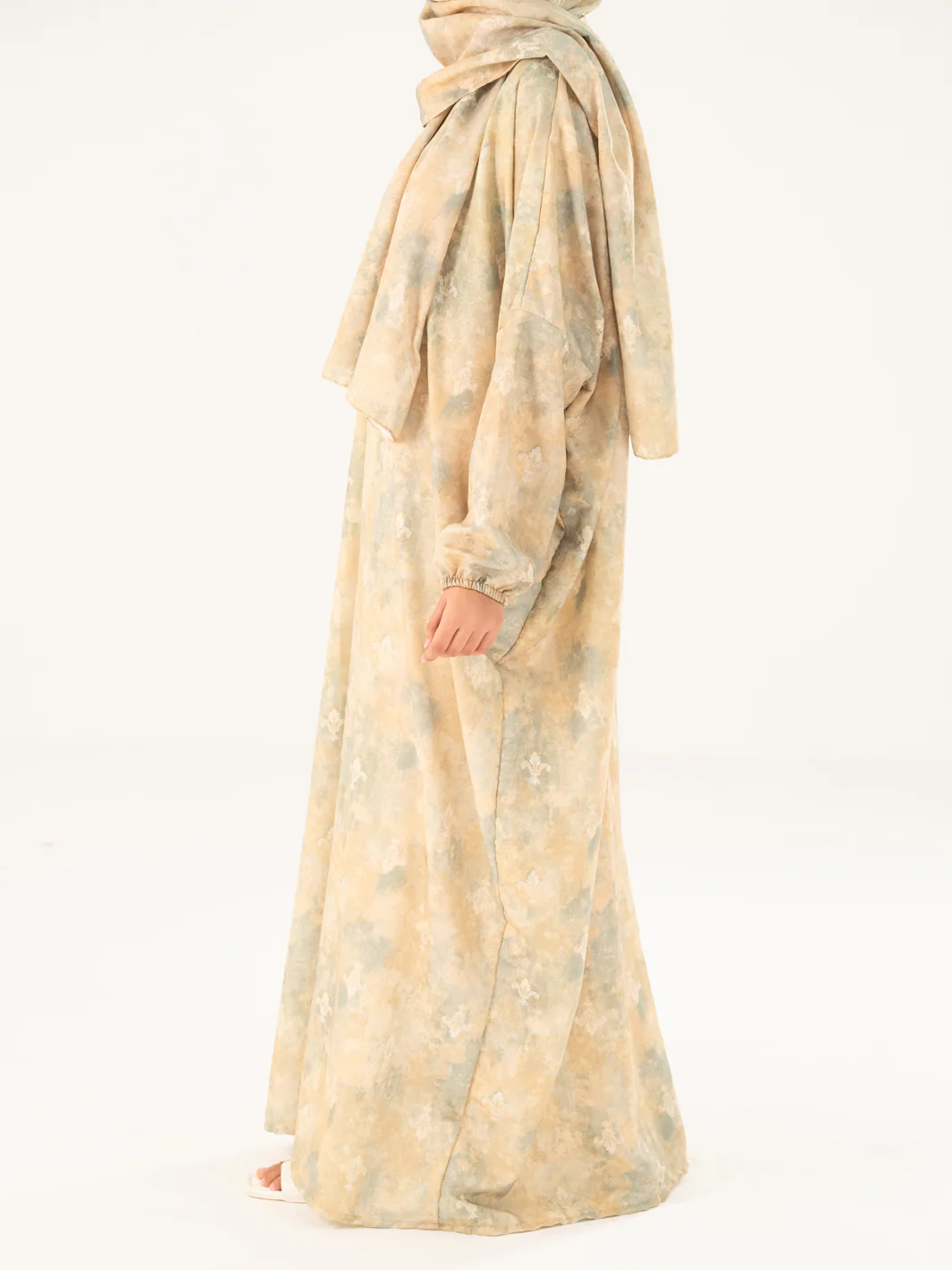 Pistachio Green Swiss Jacquard Salah Robe - AWP-LK-PD-919 - Image 3