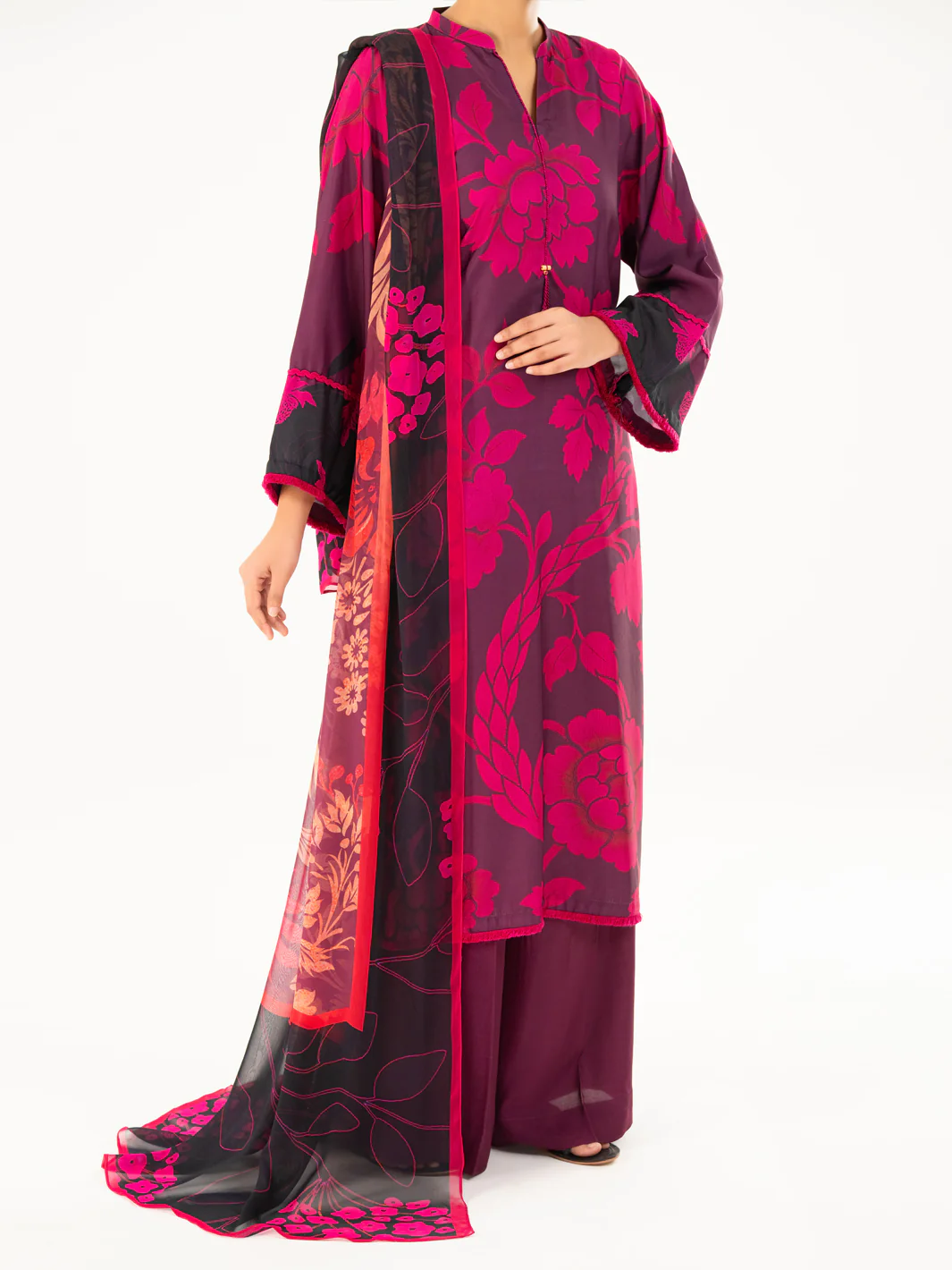 Purple Cambric 2Pc Unstitched - AWP-LKD-842