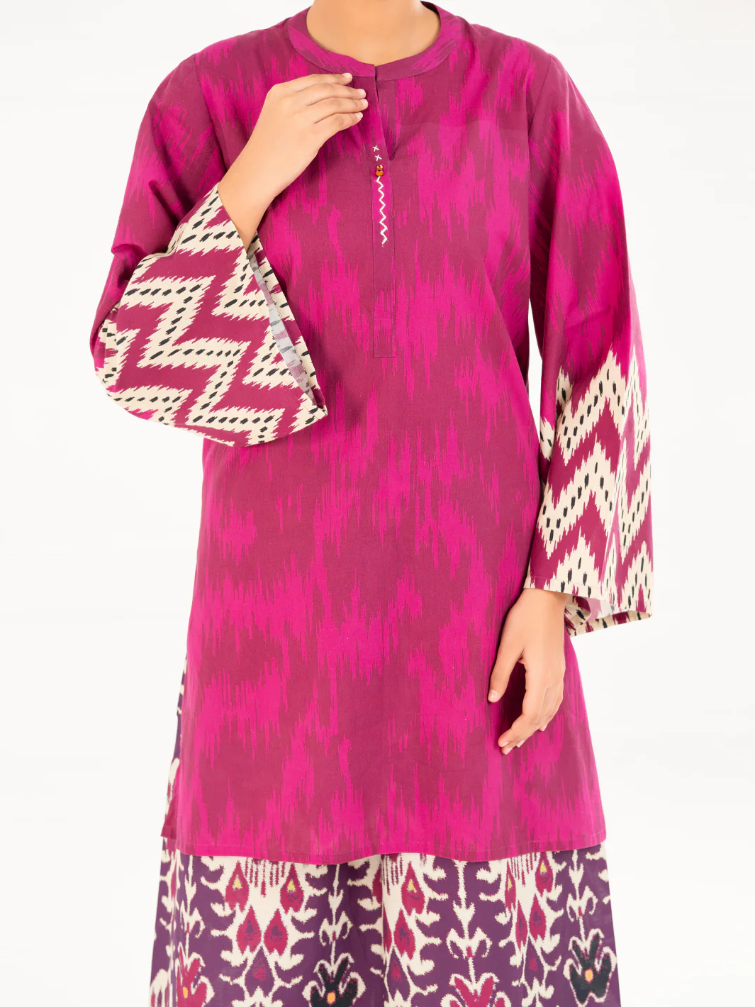 Purple Cambric Kurti - AWP-SLK-843 - Image 3
