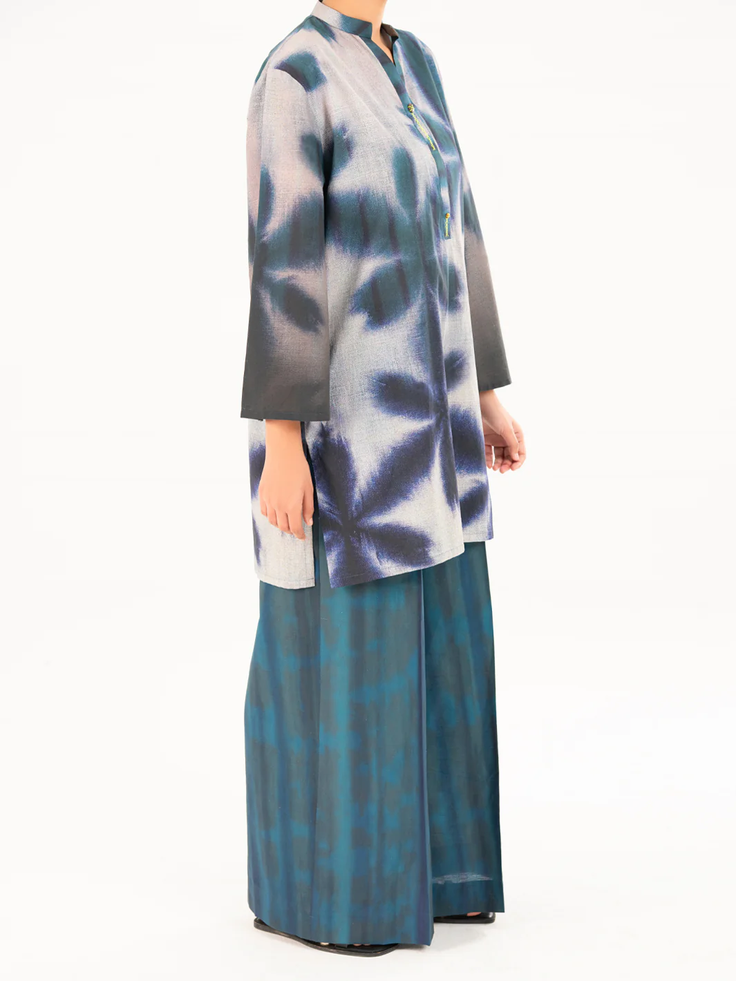 Teal Cambric Kurti - AWP-SLK-847 - Image 4
