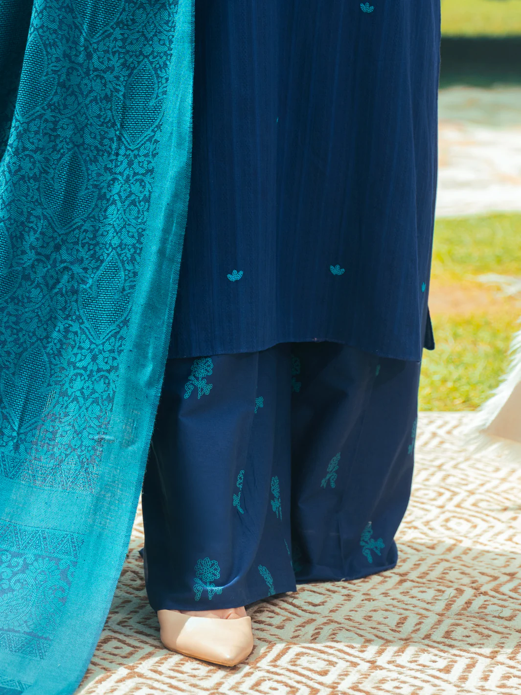 Navy Blue Cambric Trousers - AWP-T-617 - Image 2
