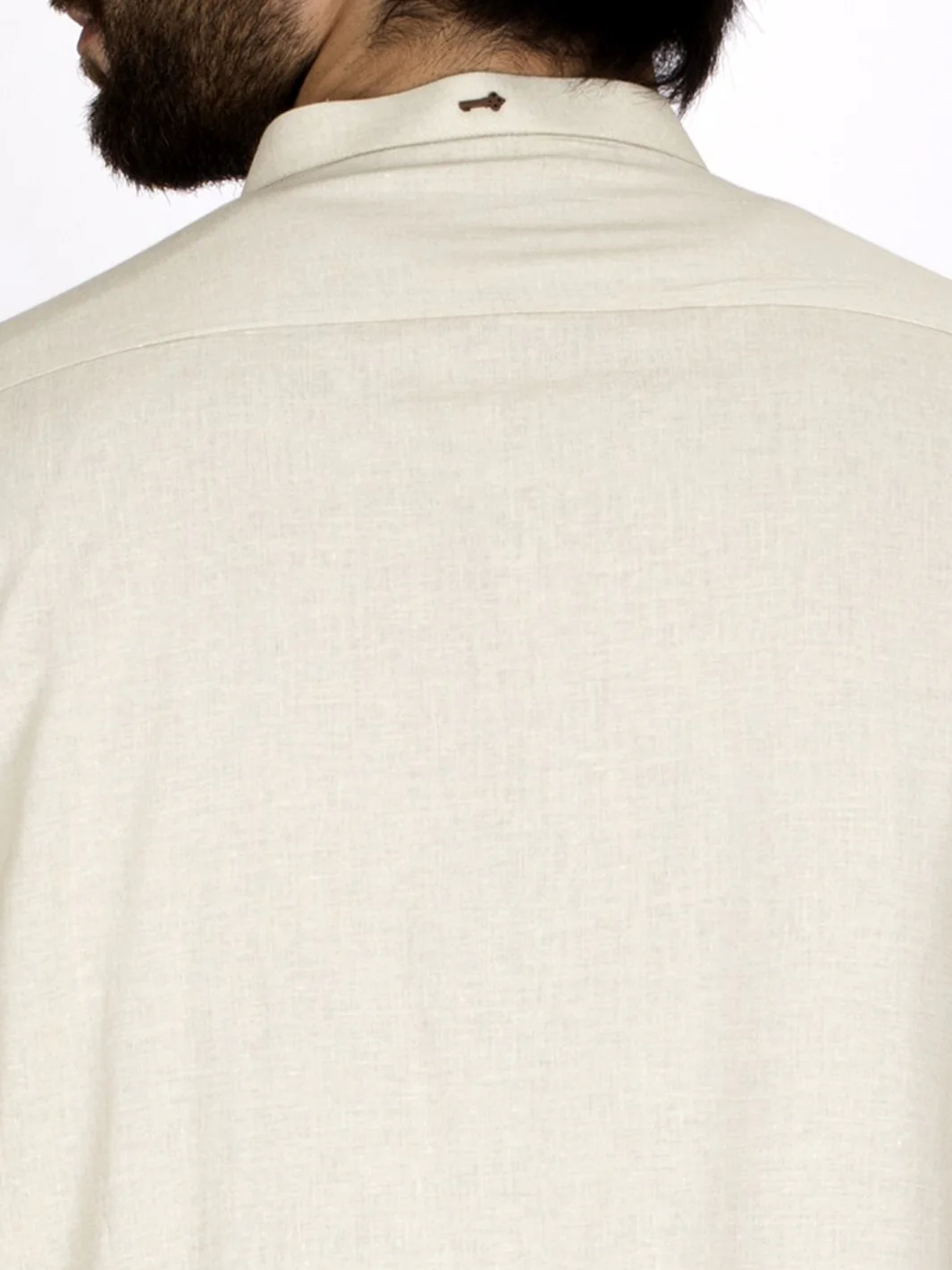 Beige Cotton Short Kurta - AL-SK-005 - Image 2
