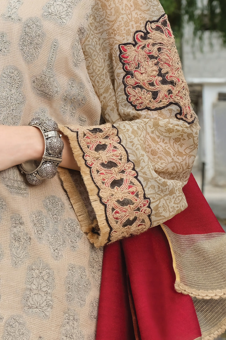 Beige Jacquard 3 Piece Stitched - ALP-730 - Image 3