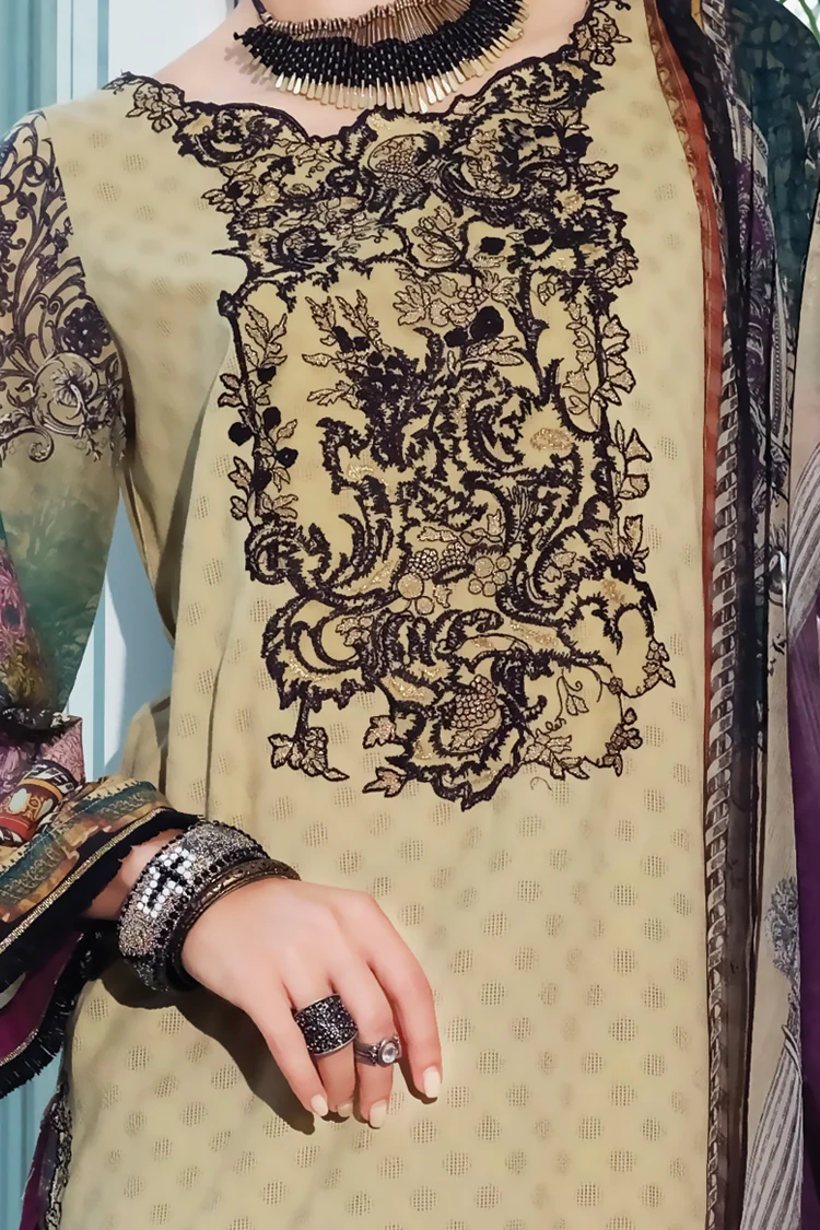 Beige Lawn 3 Piece Stitched - ALP-626 - Image 2