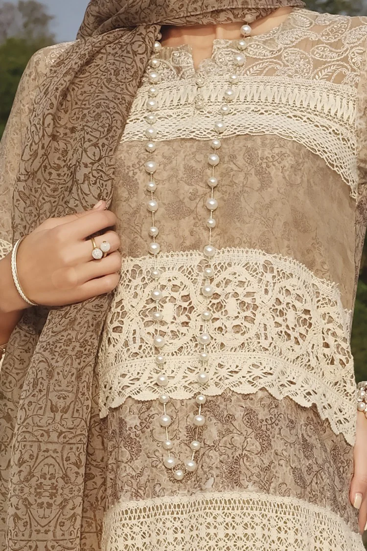 Beige Lawn 3 Piece Stitched - ALP-634 - Image 2