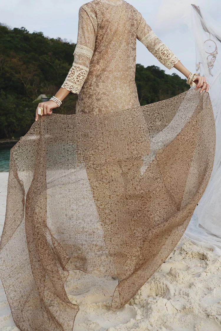 Beige Lawn 3 Piece Stitched - ALP-634 - Image 3