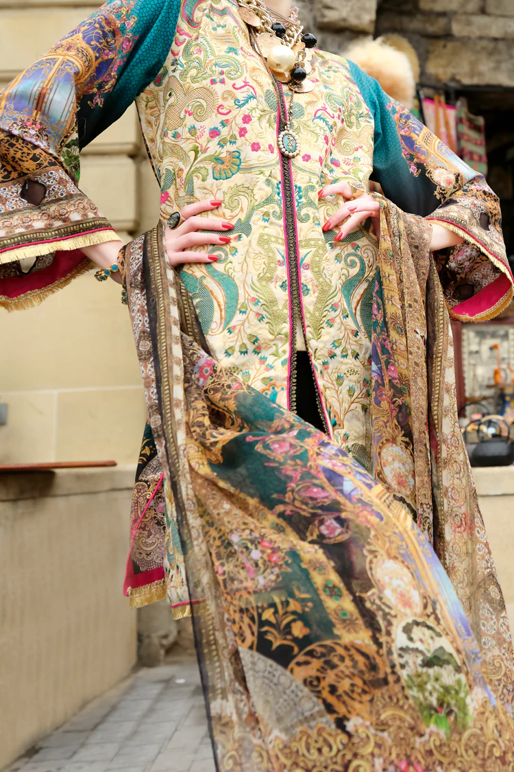 Beige Lawn 3 Piece Stitched - ALP-676 - Image 2