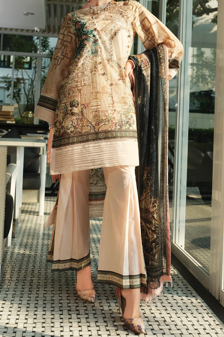 Beige Lawn 3 Piece Unstitched - ALP-629