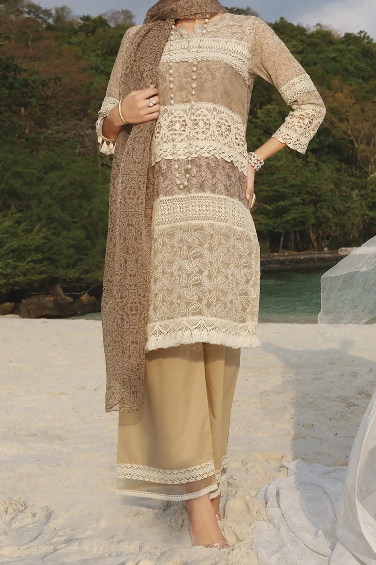 Beige Lawn 3 Piece Unstitched - ALP-634