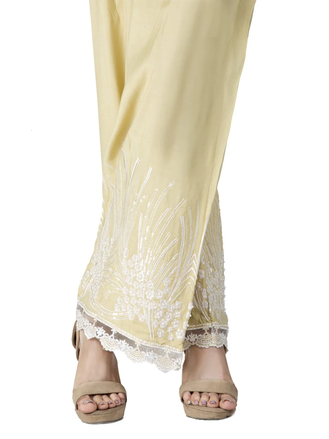 Beige Women Trouser - AL-T-334