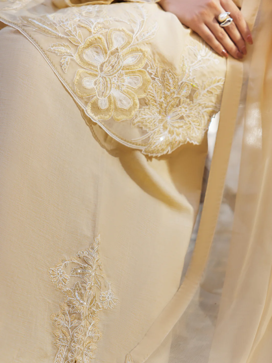 Beige Yarn Dyed Stitched 3PC - ALP-3PS-2611 - Image 3