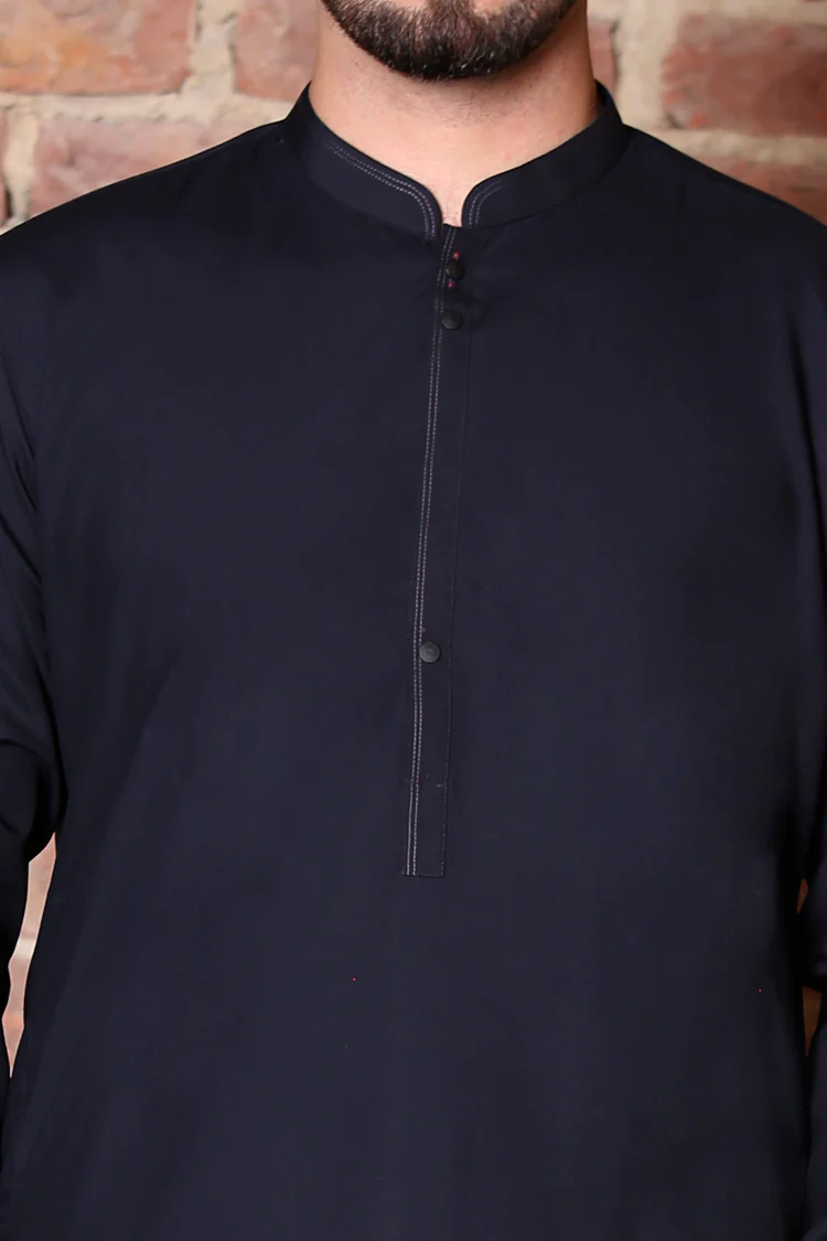 Black Kameez Shalwar - AL-KS-2287-R1 - Image 2