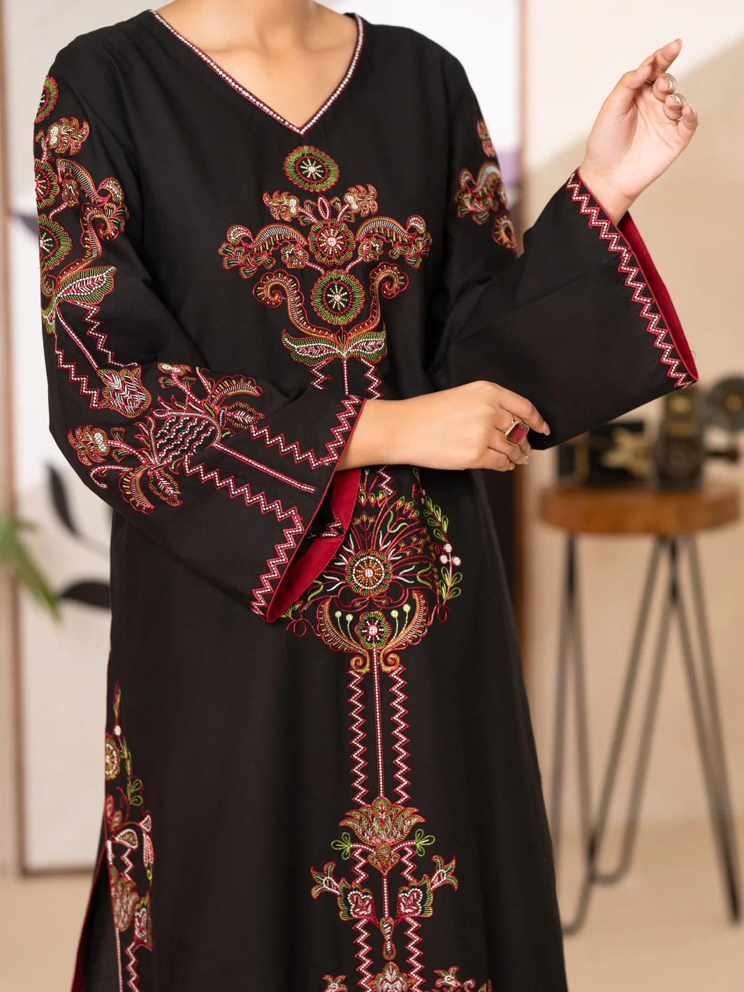 Black Kurti - AL-LK-1174 - Image 3