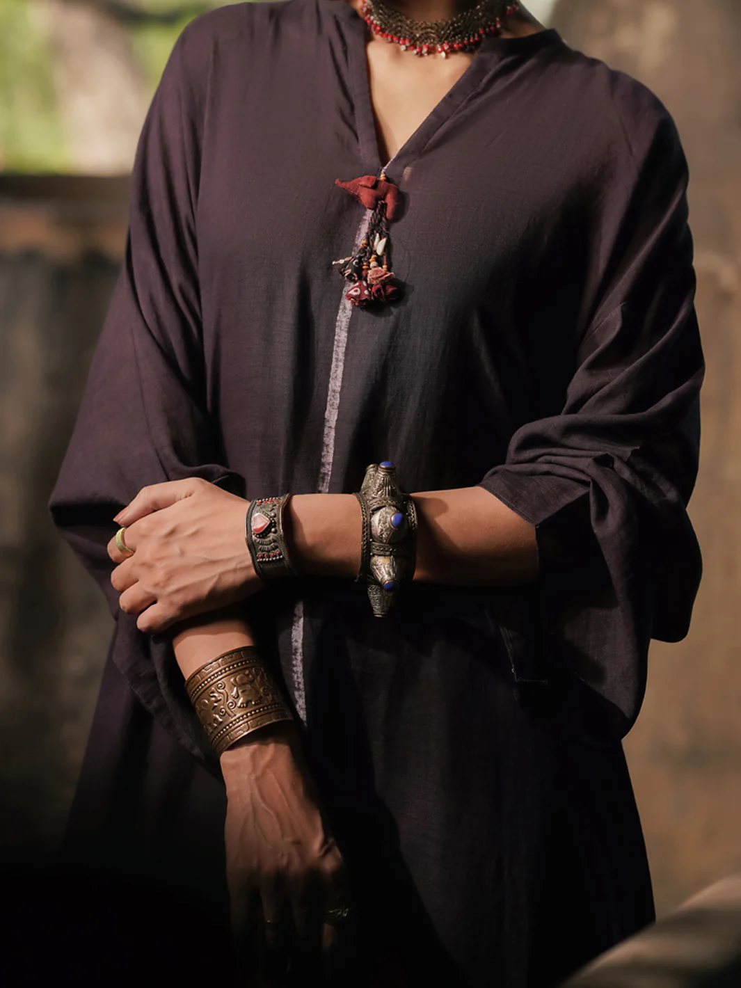 Black Dyed Lawn Kurti - ALCR-LK-1137 - Image 4