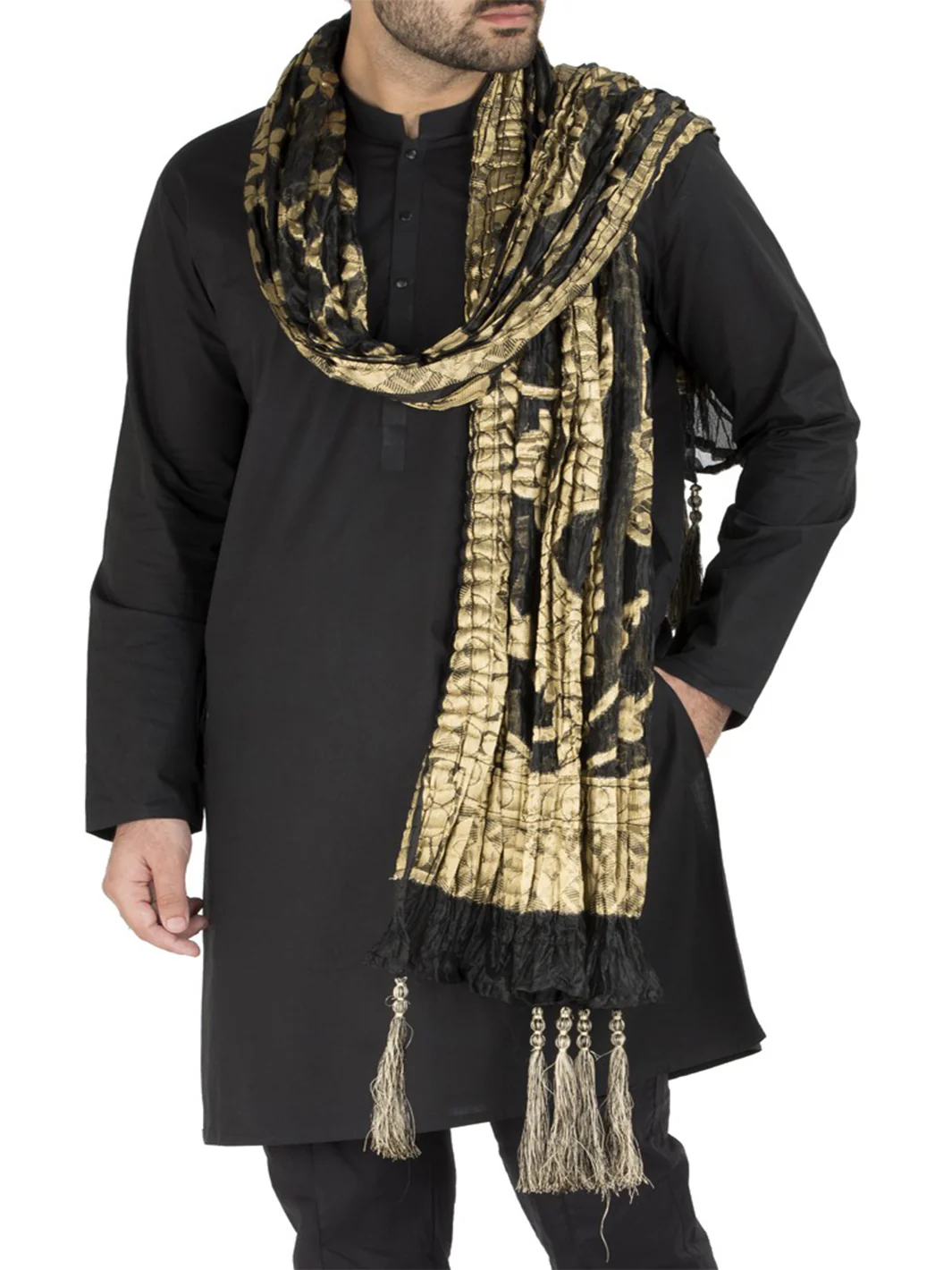 Black Stole For Men - AL-MST-023