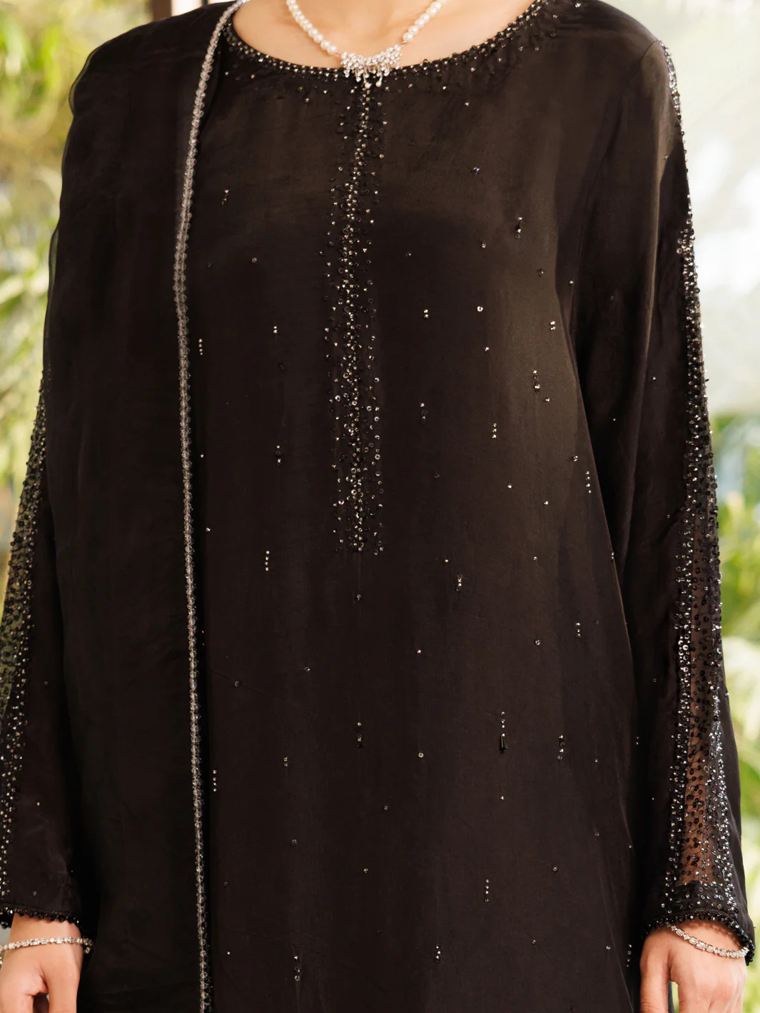 Black Silk 3Pc Stitched - ALP-3PS-2661 - Image 3