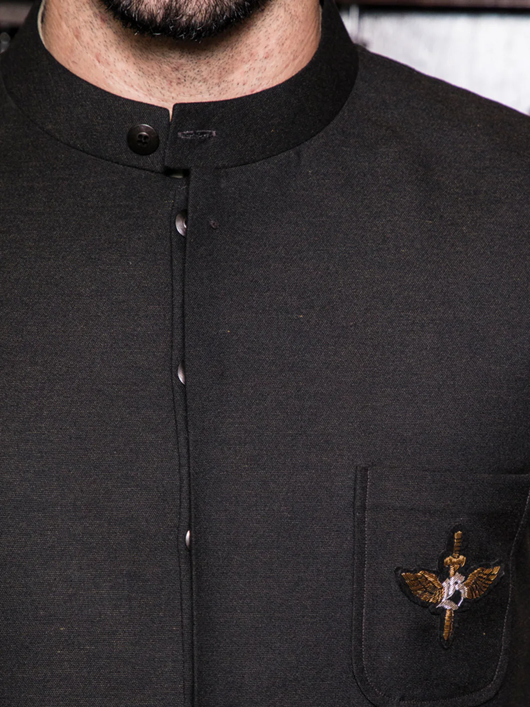 Black Suiting Waistcoat - WC-248 - Image 3