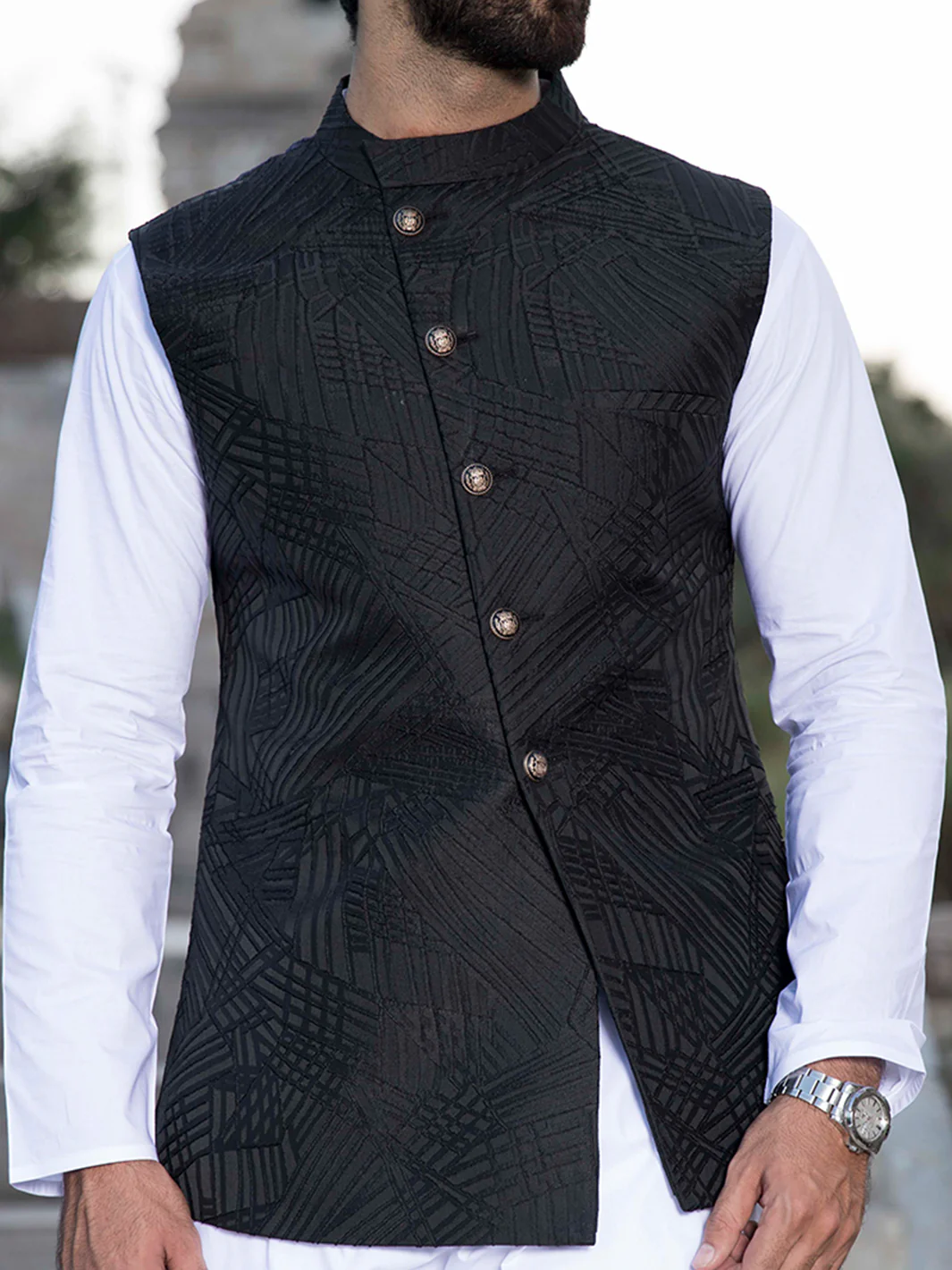 Black Waistcoat - WC-267 - Image 2