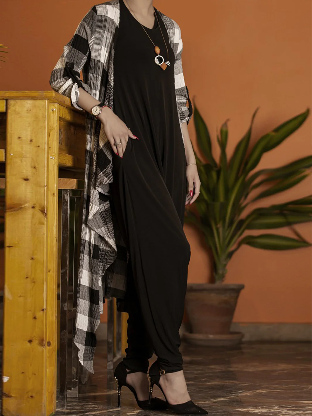 Black Women Top - LCT-2003A - Image 2