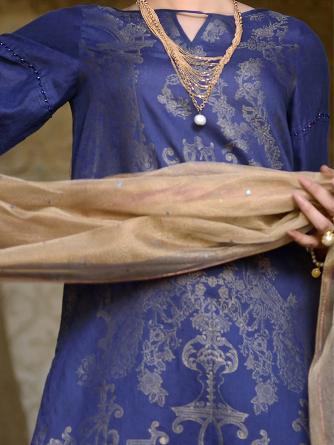 Blue 3 Piece Stitched - ALP-434 - Image 2