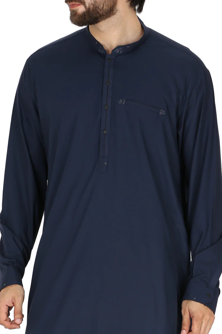 Blue Blended Kameez Shalwar - AL-KS-2388 - Image 2