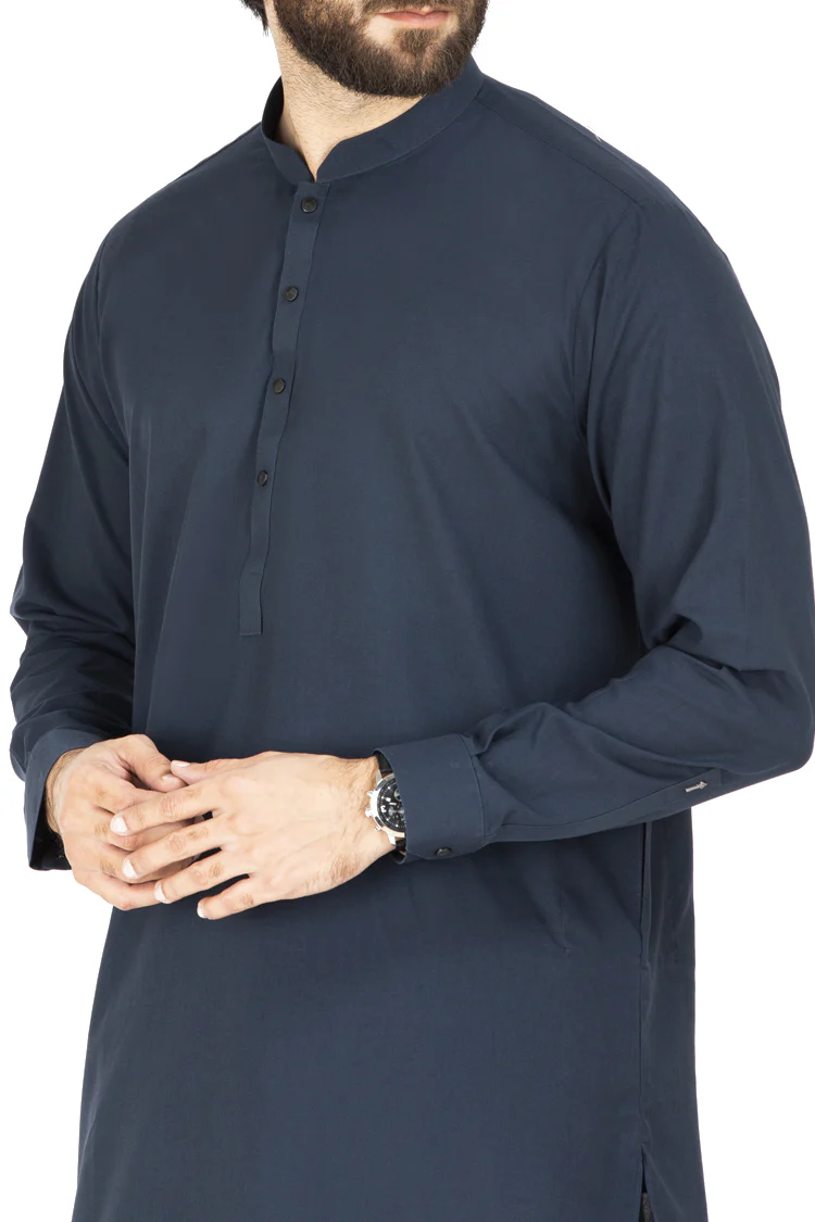 Blue Blended Kameez Shalwar - AL-KS-2444 - Image 2
