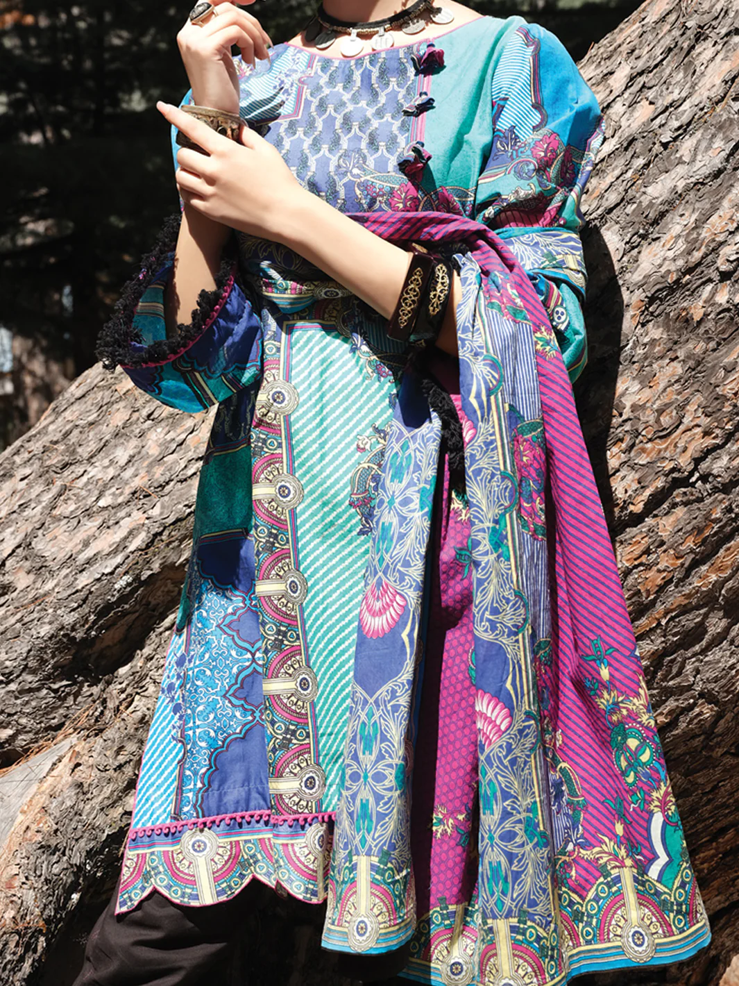 Blue Cambric 3 Piece Stitched - AWP-248 - Image 3